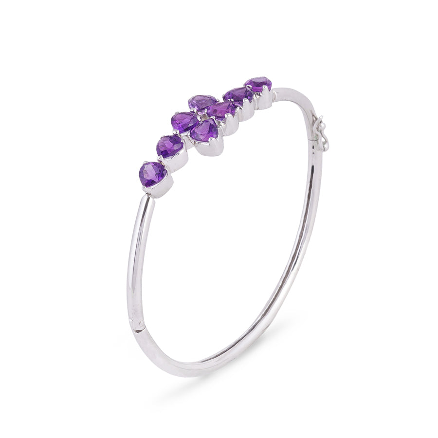 Sterling Silver Amethyst Bangle