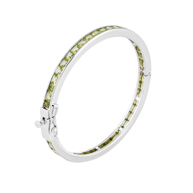 Sterling Silver Peridot Bangle