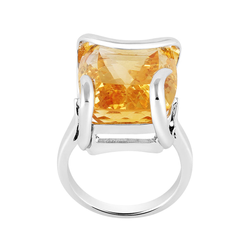 Golden Topaz Ring in Sterling Silver