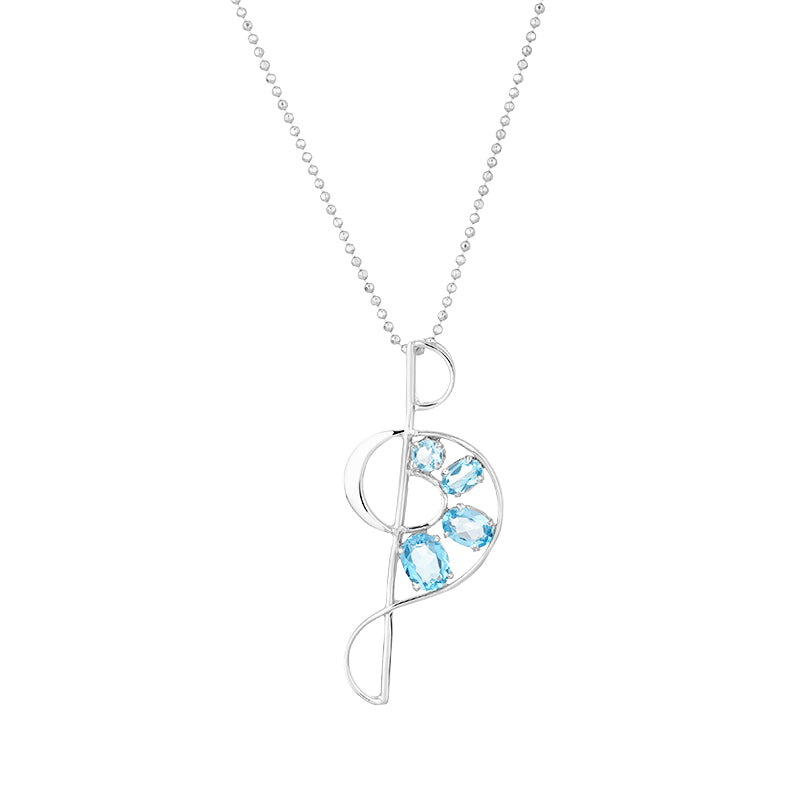 Sterling Silver Blue Topaz Pendant