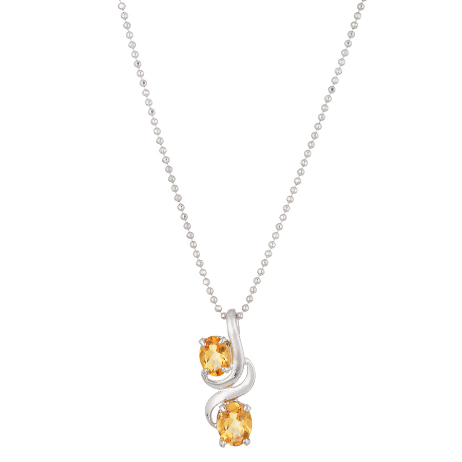 Sterling Silver Golden Topaz Pendant