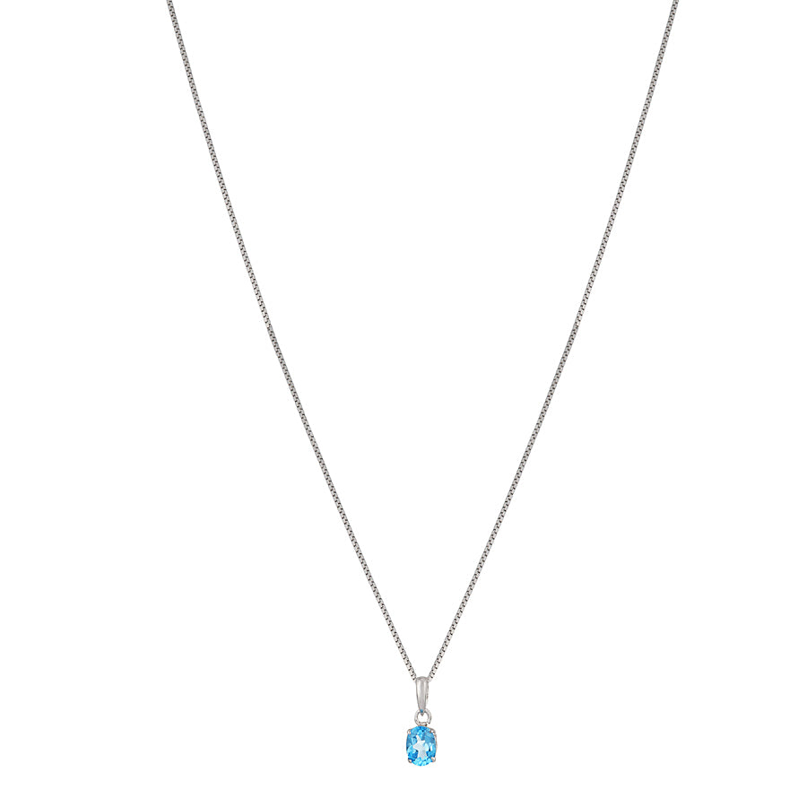 Sterling Silver Blue Topaz Pendant