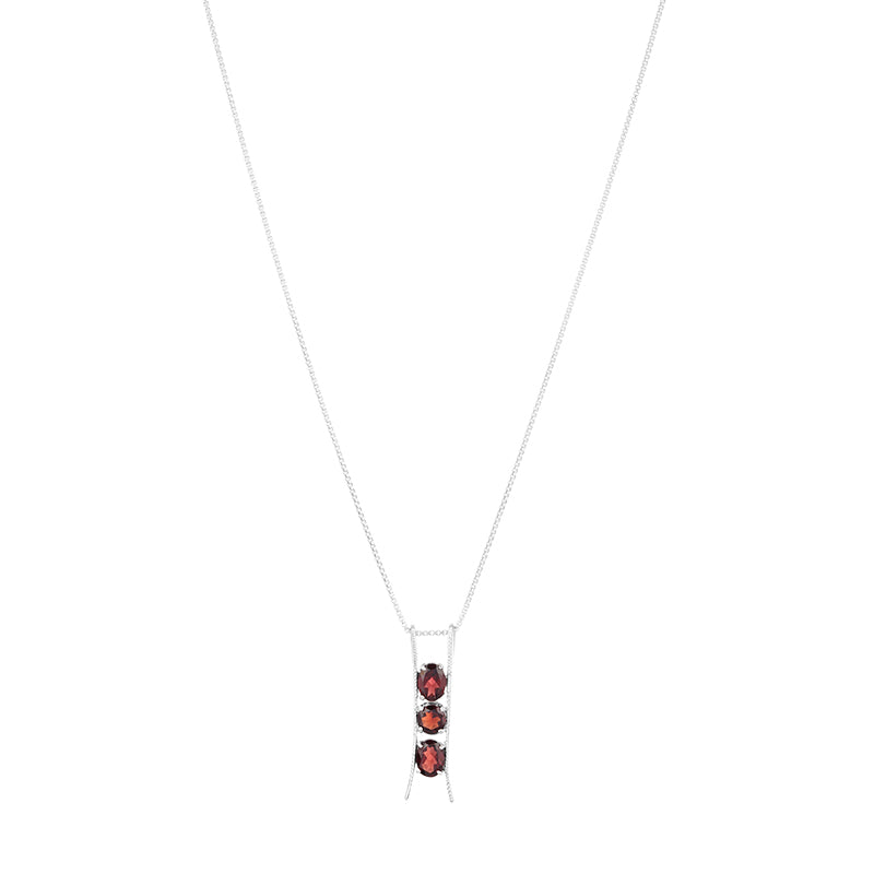 Sterling Silver Garnet Pendant