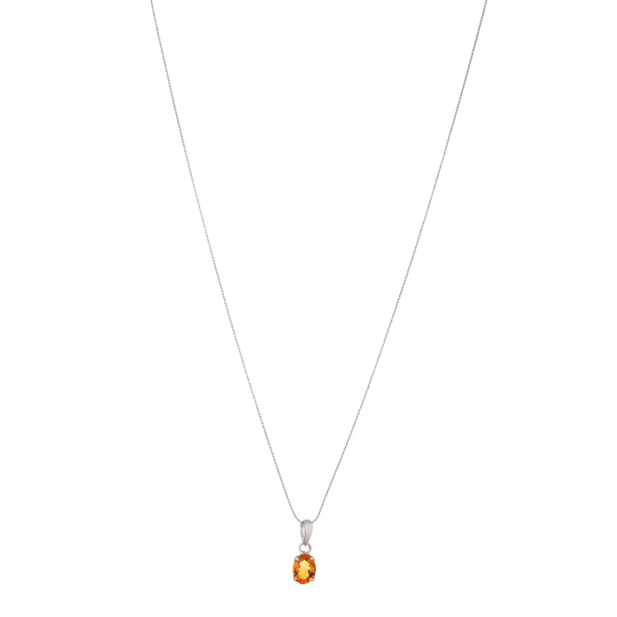 Sterling Silver Golden Topaz Pendant