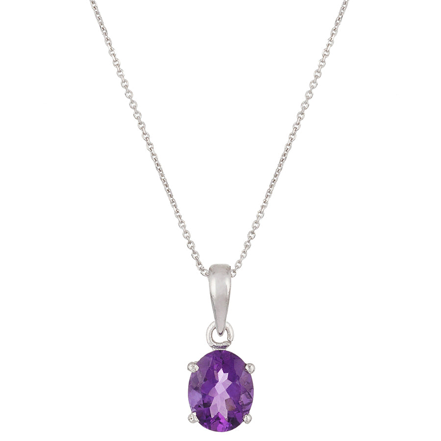 Sterling Silver Amethyst Pendant