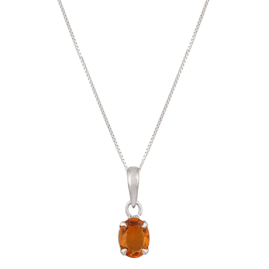 Sterling Silver Golden Topaz Pendant