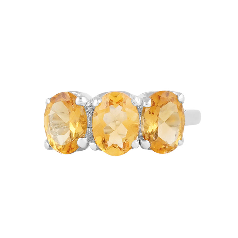 Golden Topaz Ring in Sterling Silver