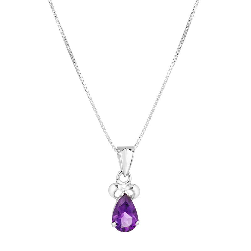 Sterling Silver Amethyst Pendant Set