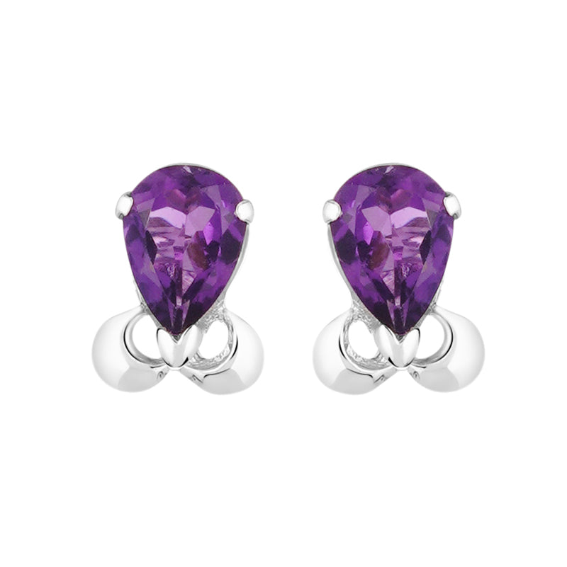 Sterling Silver Amethyst Pendant Set