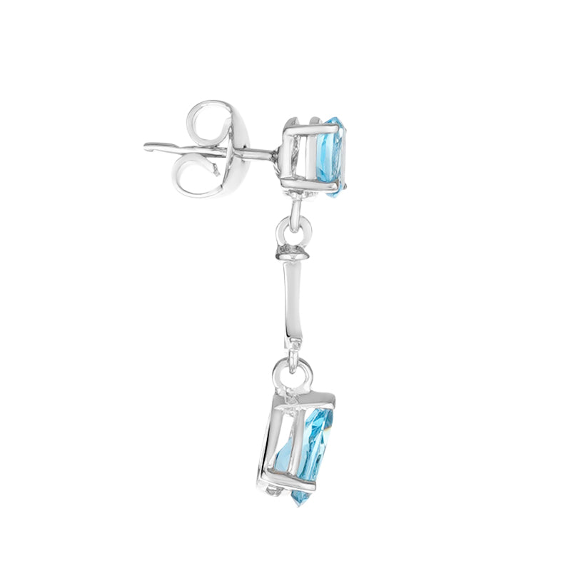 Sterling Silver Blue Topaz Earrings