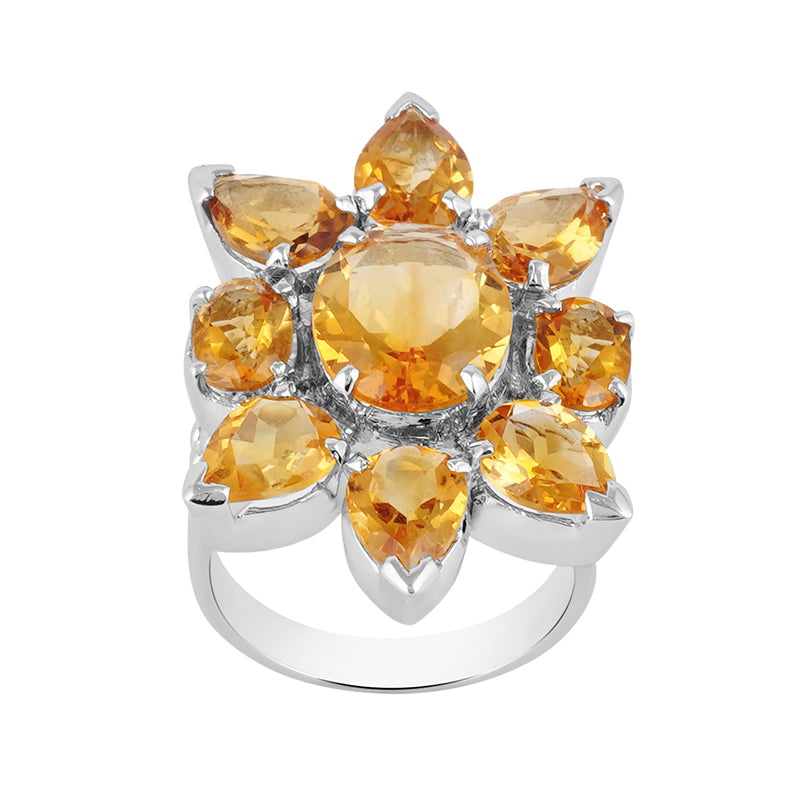 Golden Topaz Ring in Sterling Silver