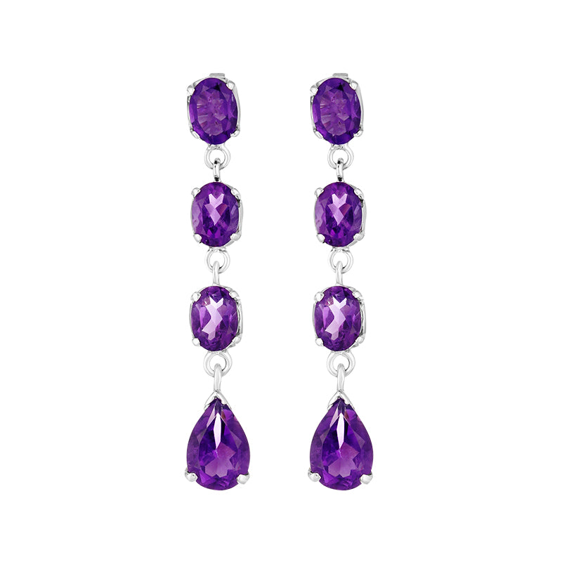 Sterling Silver Amethyst Earrings