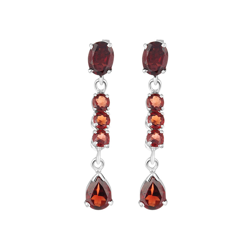 Sterling Silver Garnet Earrings