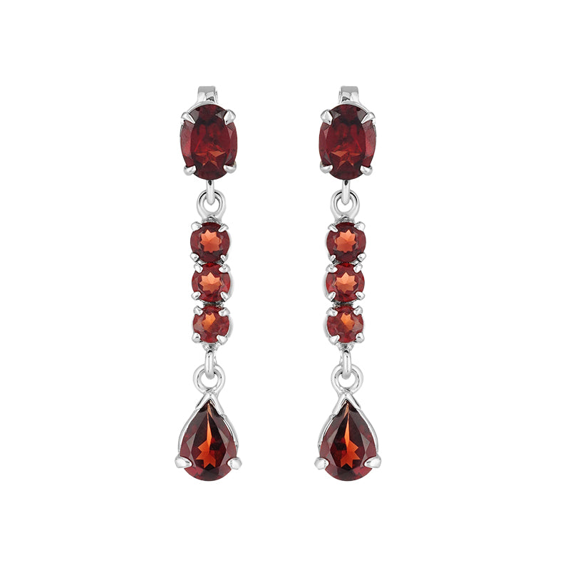 Sterling Silver Garnet Earrings