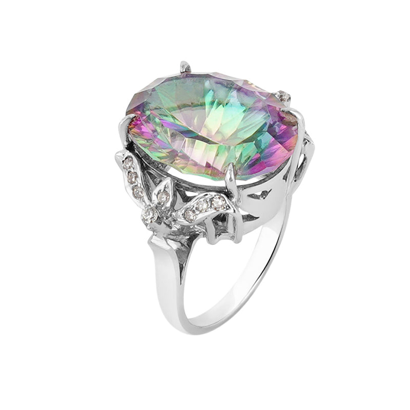 Mystic & Zircon Ring in Sterling Silver