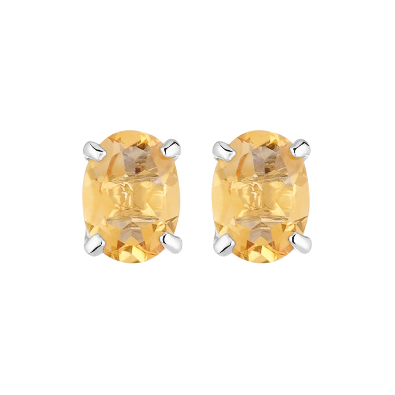 Sterling Silver Golden Topaz Studs