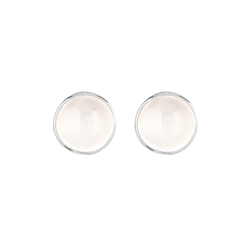 Sterling Silver Moonstone Star Studs