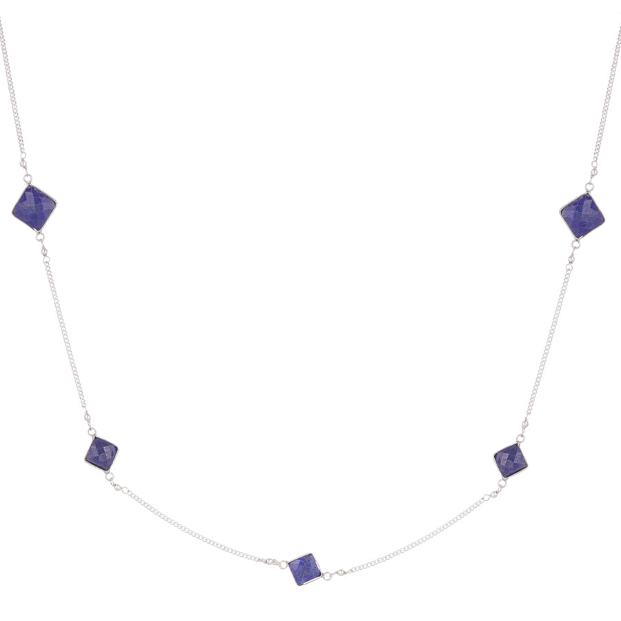 Sterling Silver Lapis Chain