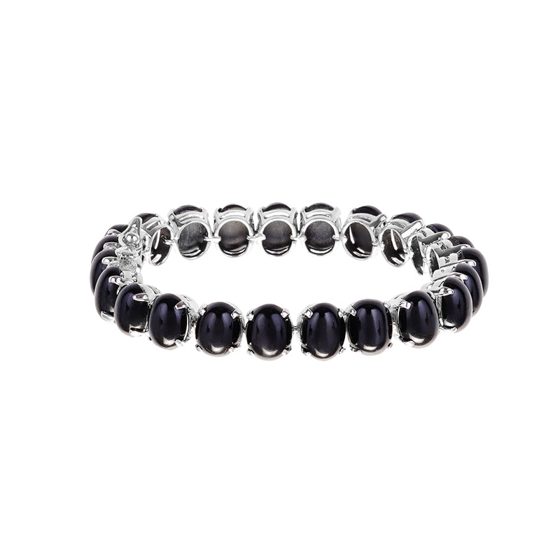 Sterling Silver Black Star Bracelet