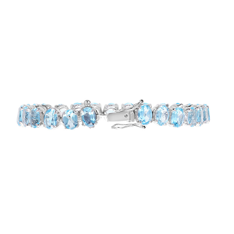 Sterling Silver Blue Topaz Bracelet