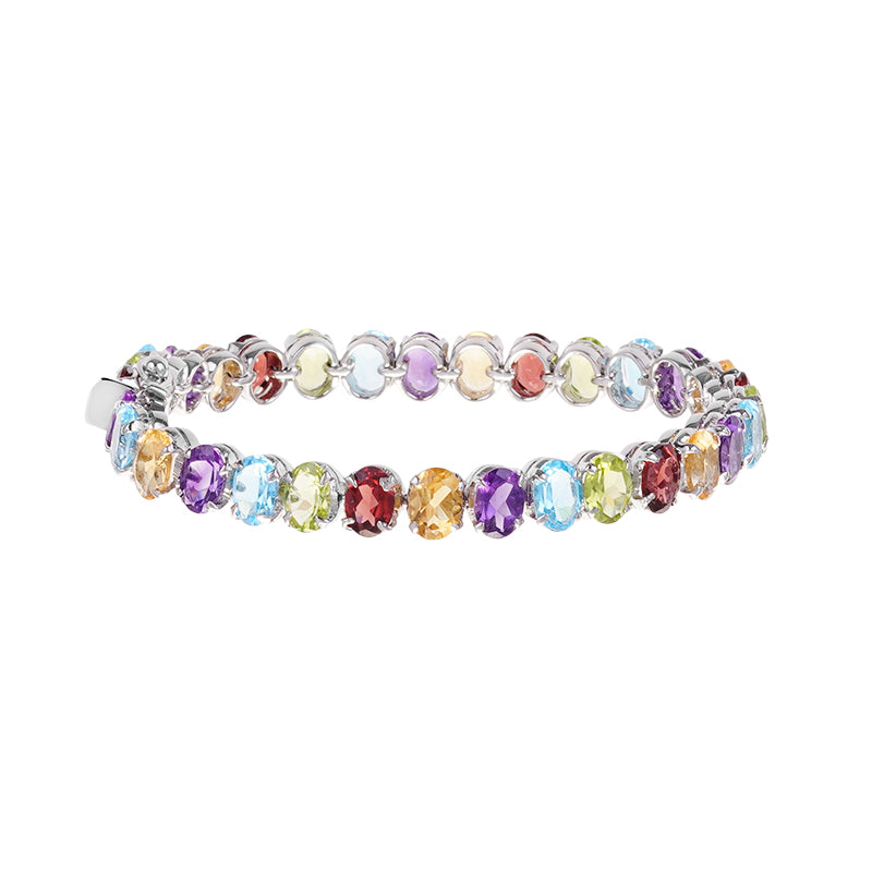 Sterling Silver Multi Stone Bracelet