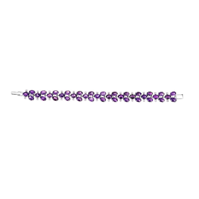 Sterling Silver Amethyst Bracelet