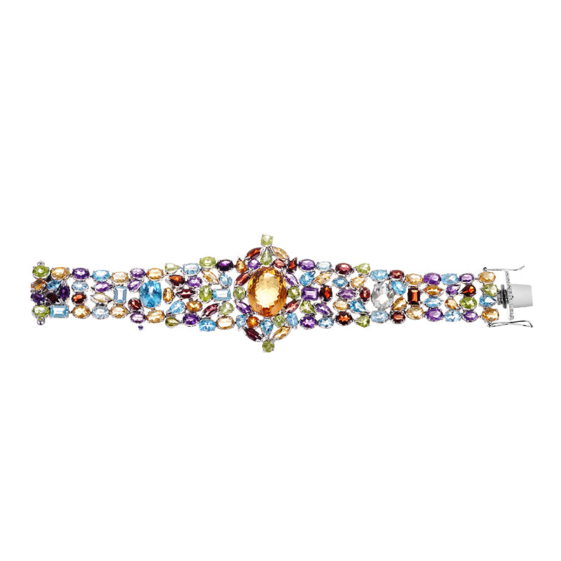 Sterling Silver Multi Stone Bracelet