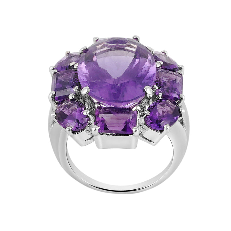 Amethyst Ring in Sterling Silver