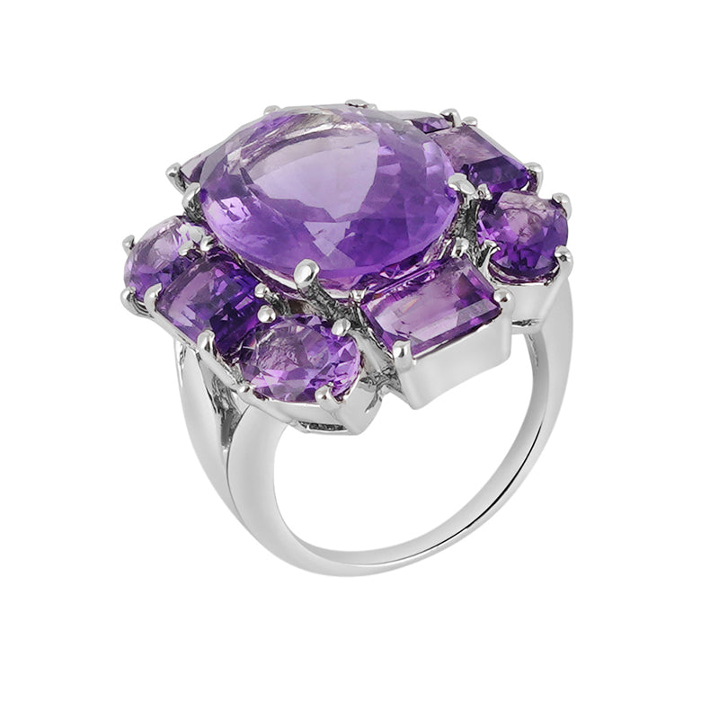 Amethyst Ring in Sterling Silver