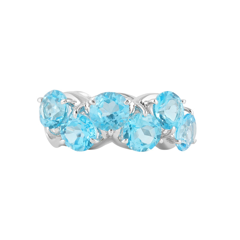 Blue Topaz Ring in Sterling Silver