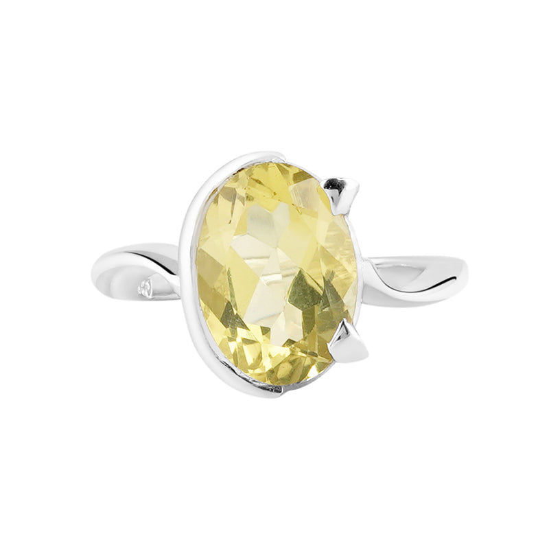 Lemon Topaz Ring in Sterling Silver