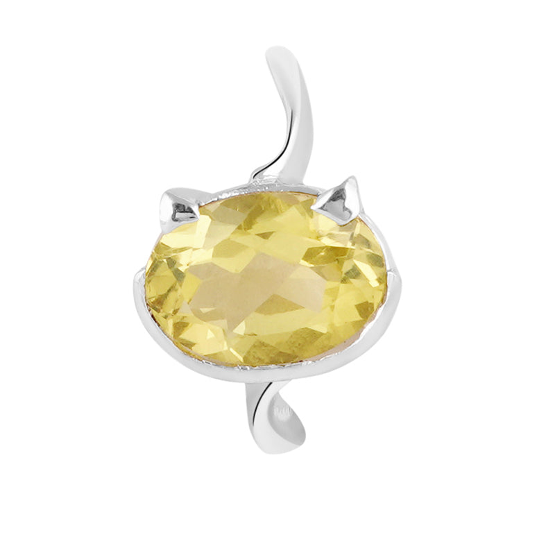 Lemon Topaz Ring in Sterling Silver