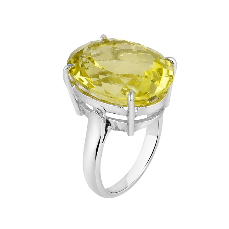 Lemon Topaz Ring in Sterling Silver