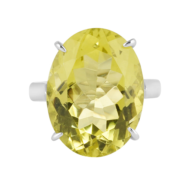 Lemon Topaz Ring in Sterling Silver