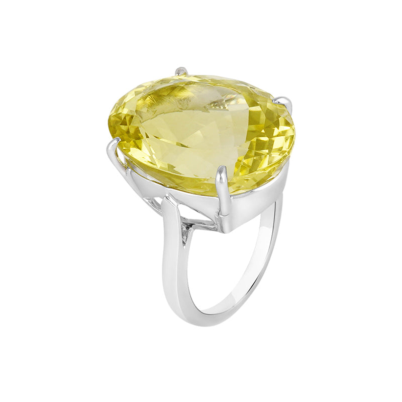 Lemon Topaz Ring in Sterling Silver