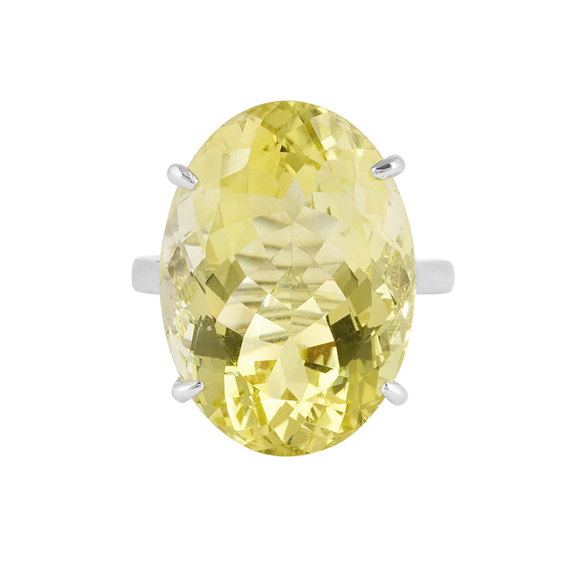 Lemon Topaz Ring in Sterling Silver