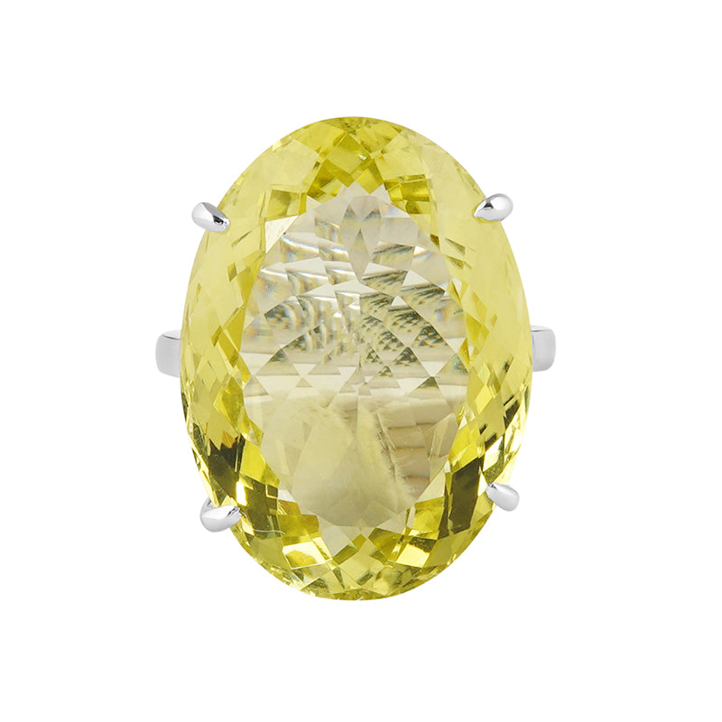 Lemon Topaz Ring in Sterling Silver