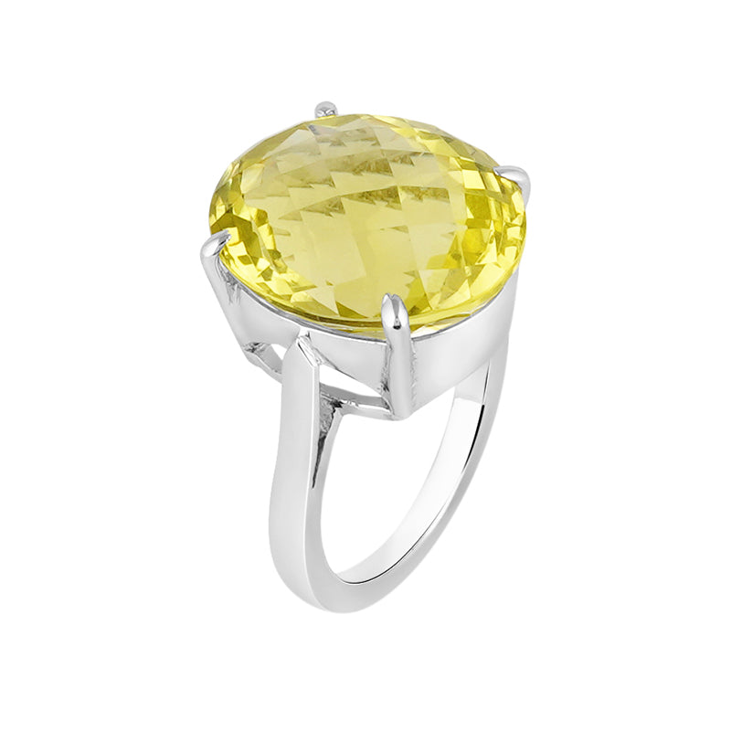 Lemon Topaz Ring in Sterling Silver