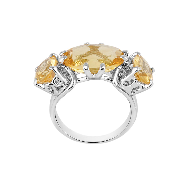 Golden Topaz Ring in Sterling Silver