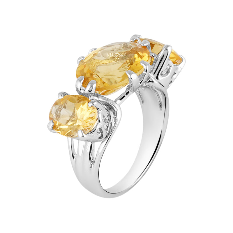 Golden Topaz Ring in Sterling Silver