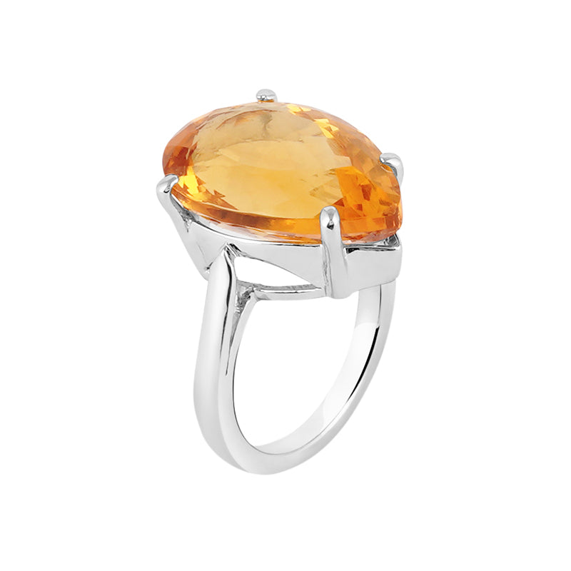 Golden Topaz Ring in Sterling Silver