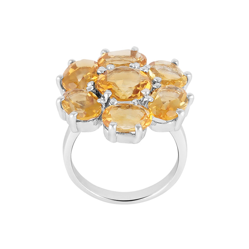 Golden Topaz Ring in Sterling Silver