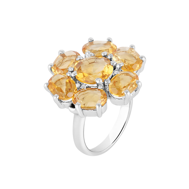 Golden Topaz Ring in Sterling Silver