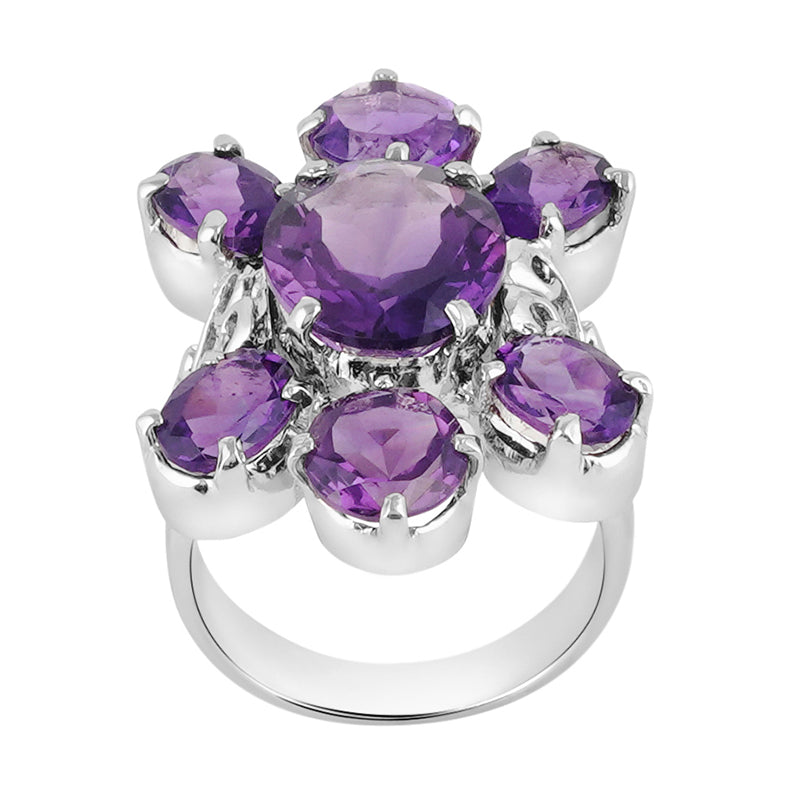 Amethyst Ring in Sterling Silver