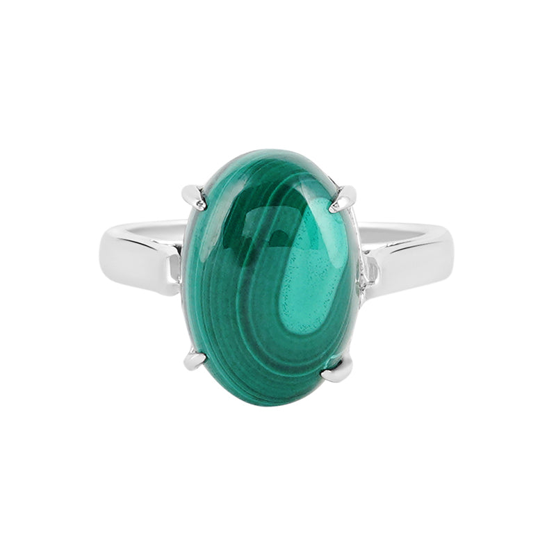 Malachite Ring in Sterling Silver