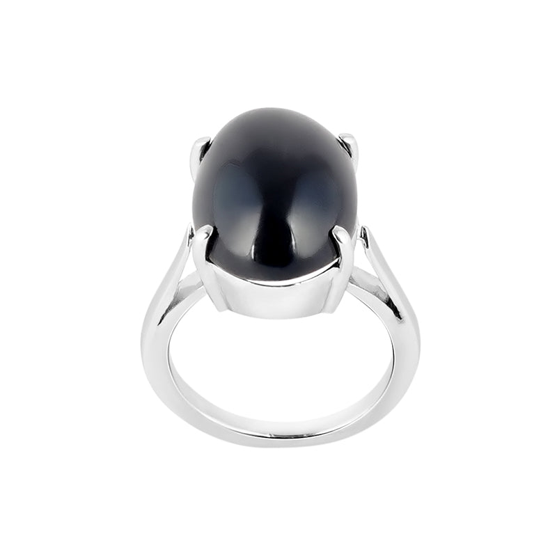 Black Star Ring in Sterling Silver