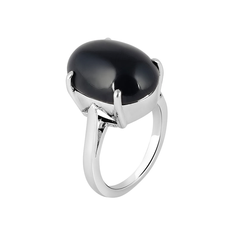 Black Star Ring in Sterling Silver