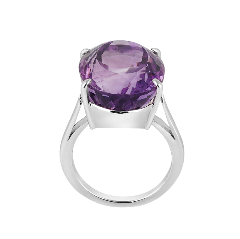 Amethyst Ring in Sterling Silver