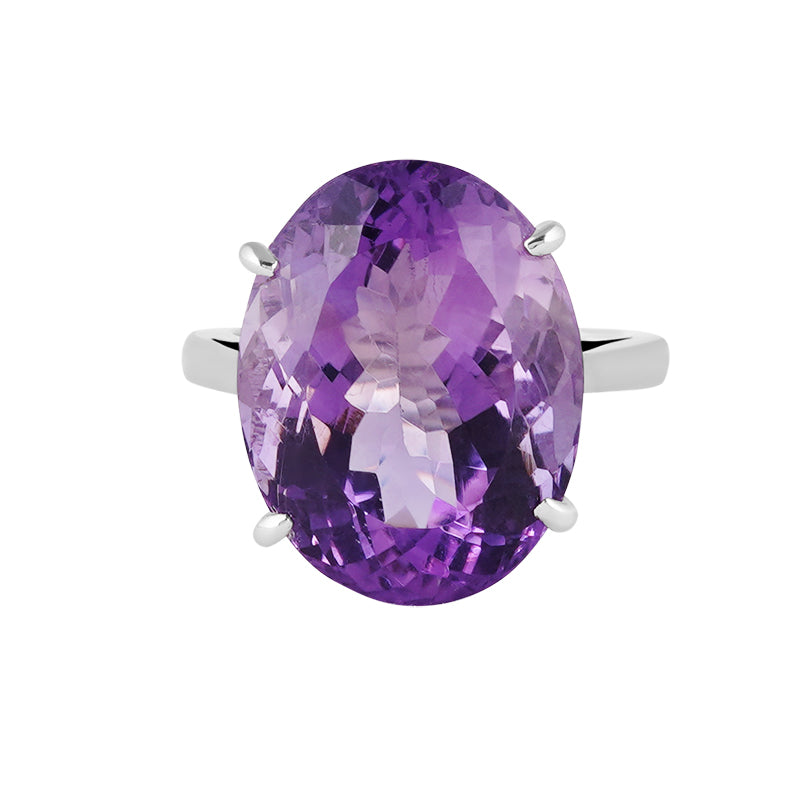 Amethyst Ring in Sterling Silver