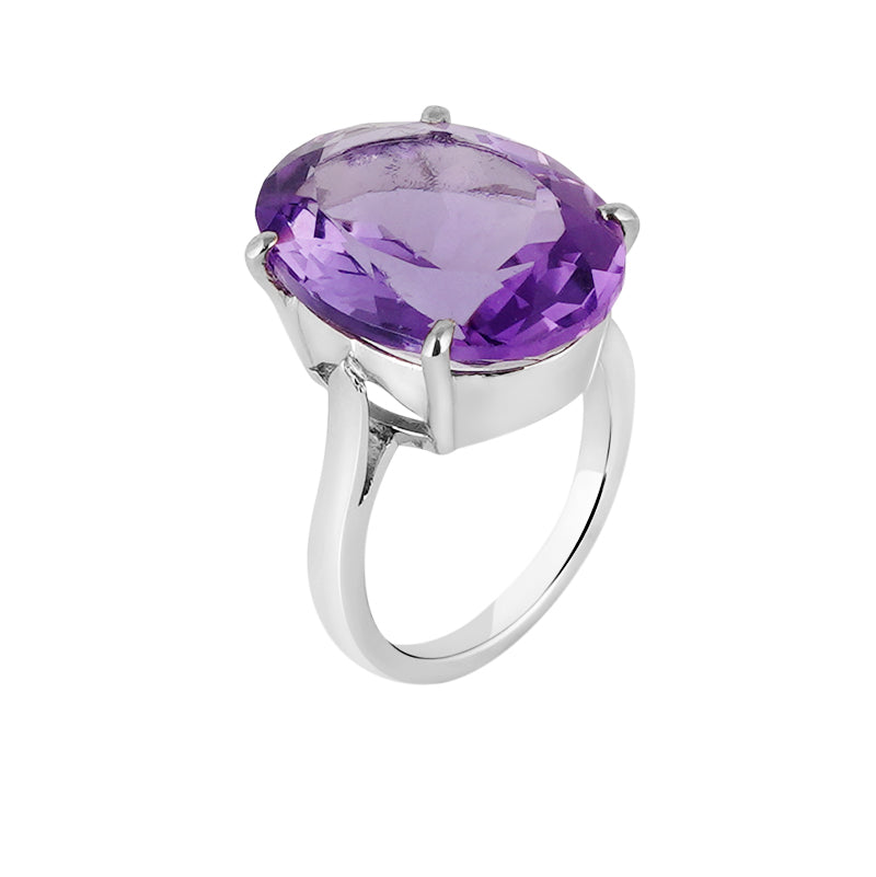 Amethyst Ring in Sterling Silver